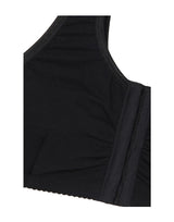 Plus Size Cotton Non-Wired Bra with Darts and Front Closure – Black