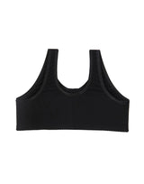 Plus Size Cotton Non-Wired Bra with Darts and Front Closure – Black