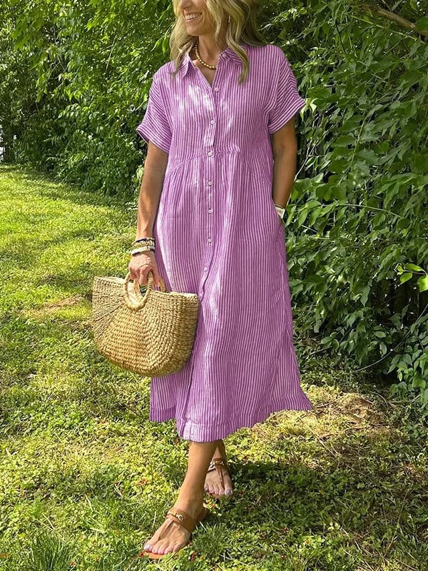 Amirah™ | Elegant striped dress