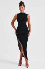 Soraya™ | Asymmetric structured midi dress