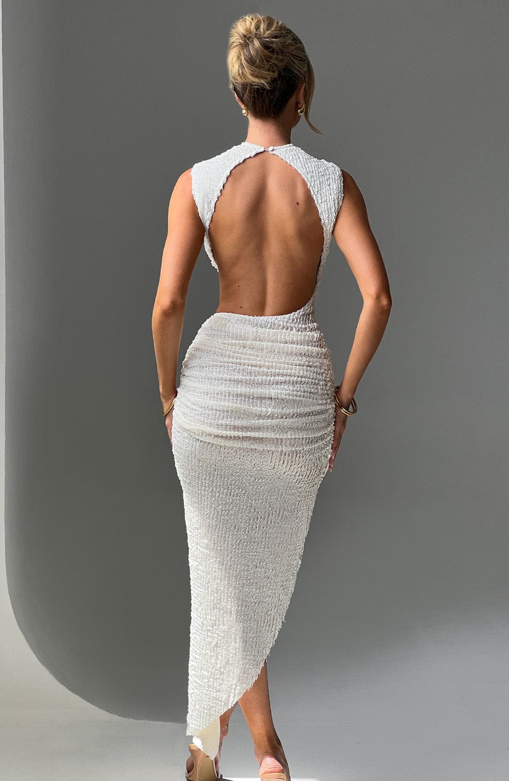 Soraya™ | Asymmetric structured midi dress