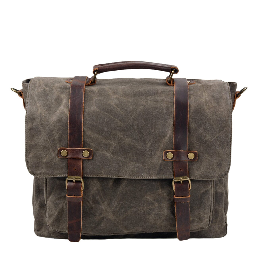 Canvas and Leather Messenger Bag | Wilder 