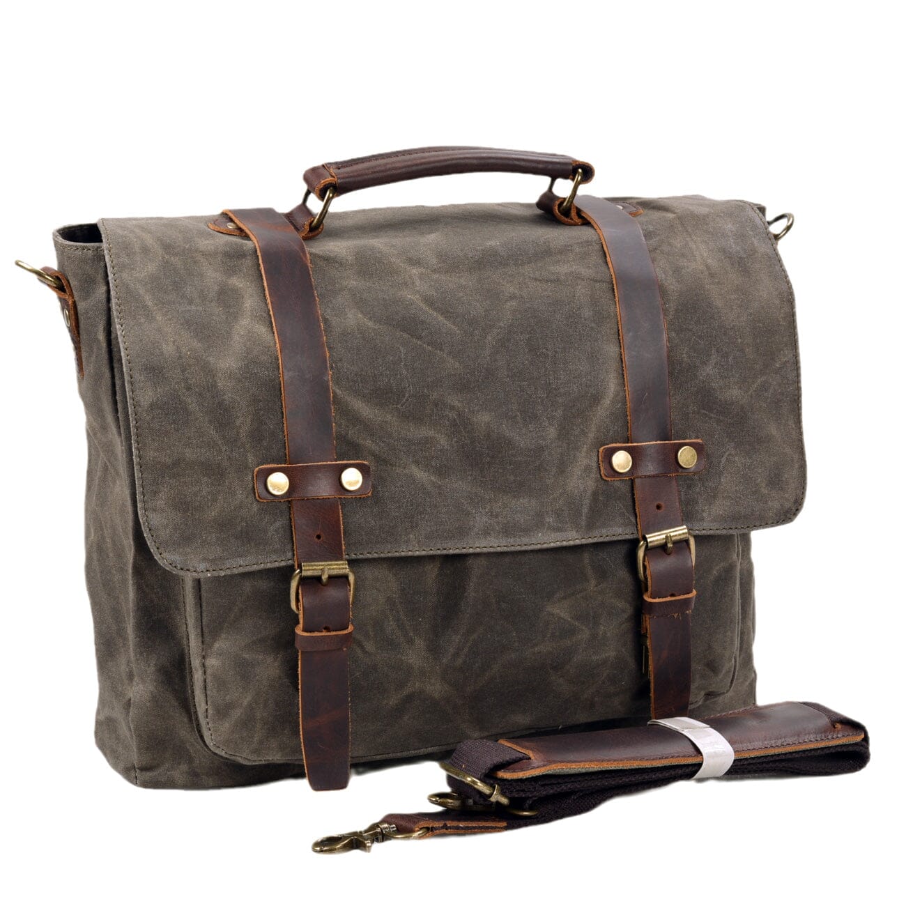 Canvas and Leather Messenger Bag | Wilder 
