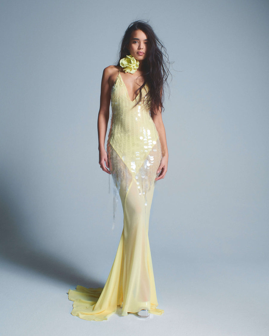 Nisari™ | Floral Dress with Choker