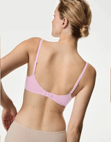 Losha Plunge Lightly Padded Underwire Cotton T-Shirt Bra – Blush