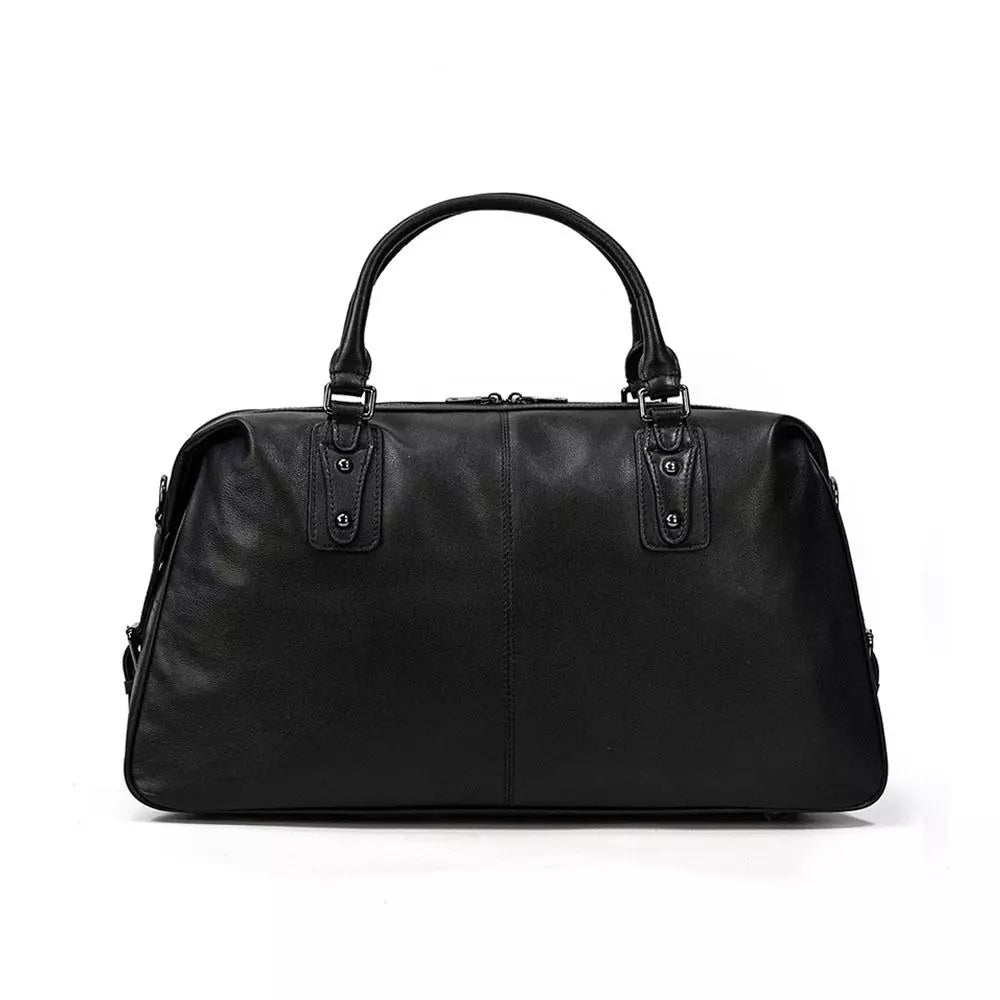 Zion™ | Schwarze Leder-Reisetasche
