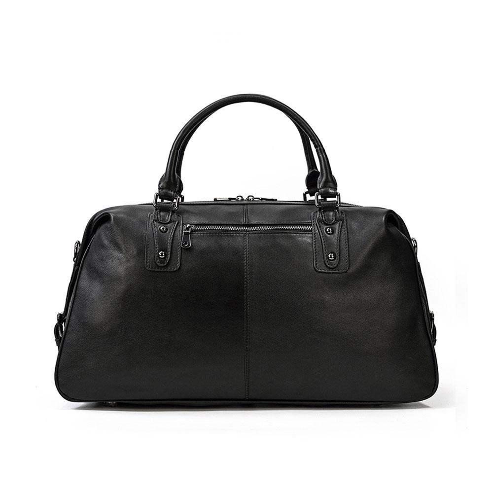 Zion™ | Schwarze Leder-Reisetasche