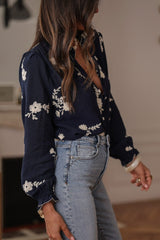 Ava Blue Marine Blouse