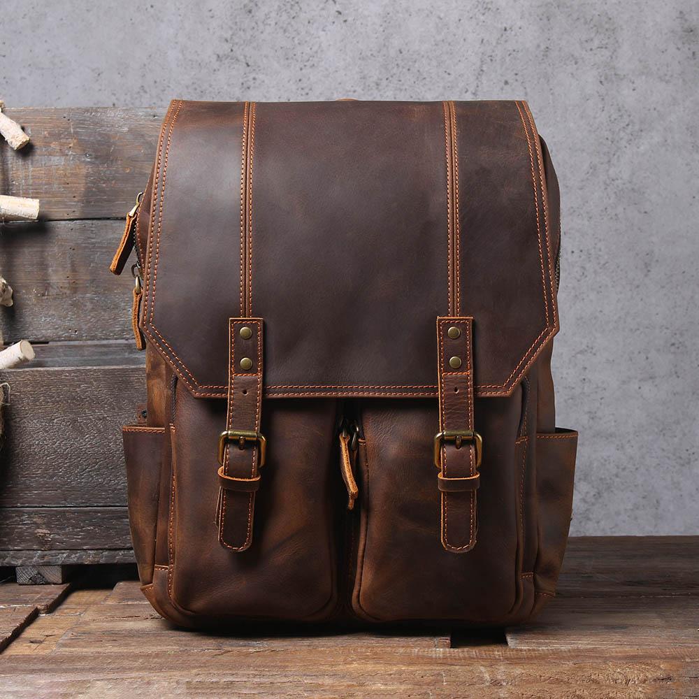 Stellan™ | Brauner Leder-Rucksack