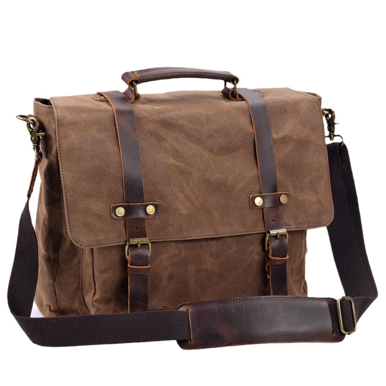 Canvas and Leather Messenger Bag | Wilder 