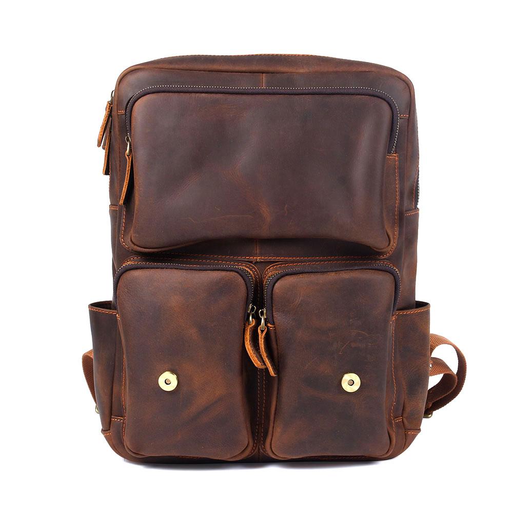 Stellan™ | Brauner Leder-Rucksack