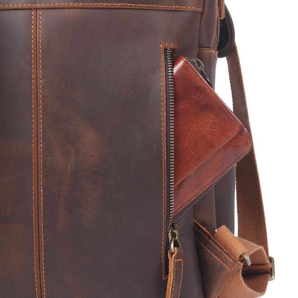 Stellan™ | Brauner Leder-Rucksack