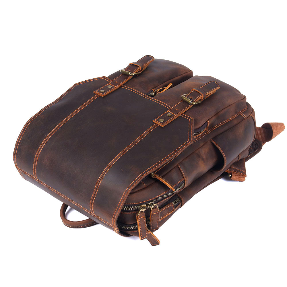 Stellan™ | Brauner Leder-Rucksack