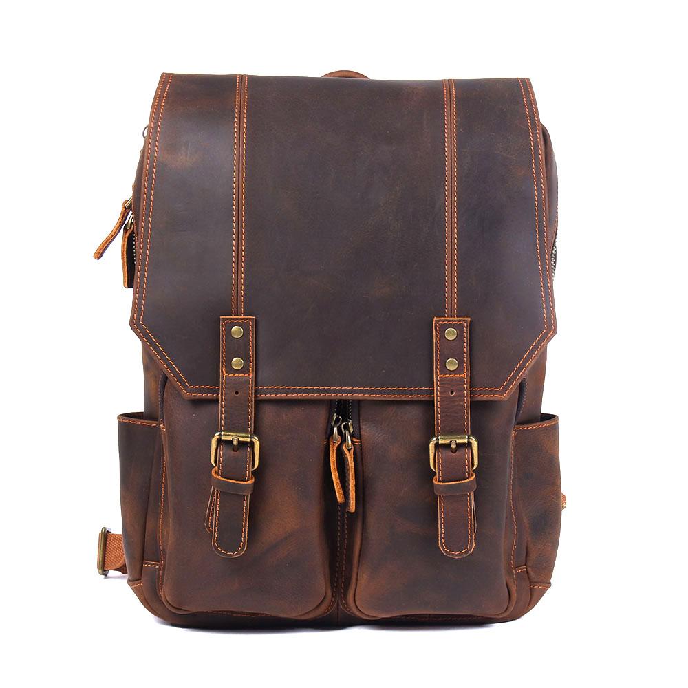 Stellan™ | Brauner Leder-Rucksack