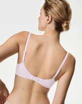 Losha Tiefausgeschnittener Leicht Gepolsterter Bügel-T-Shirt-BH aus Baumwolle – Hautfarbe