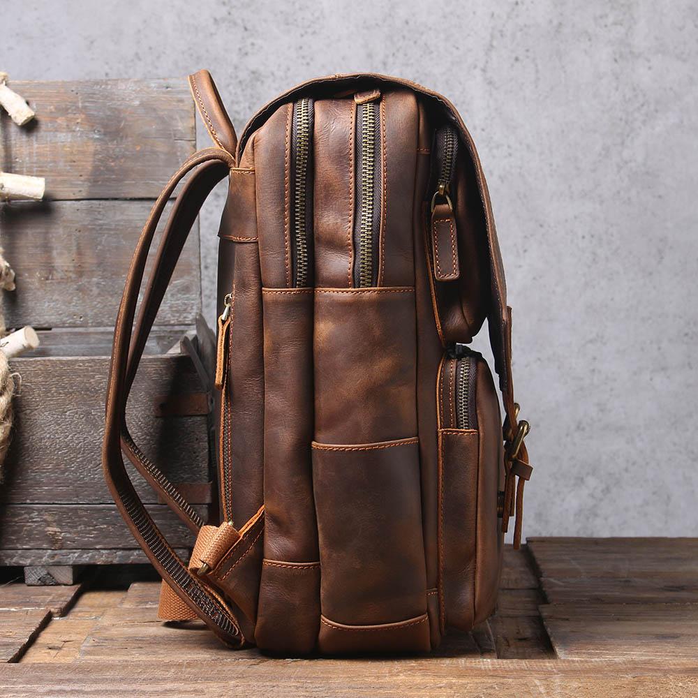 Stellan™ | Brauner Leder-Rucksack
