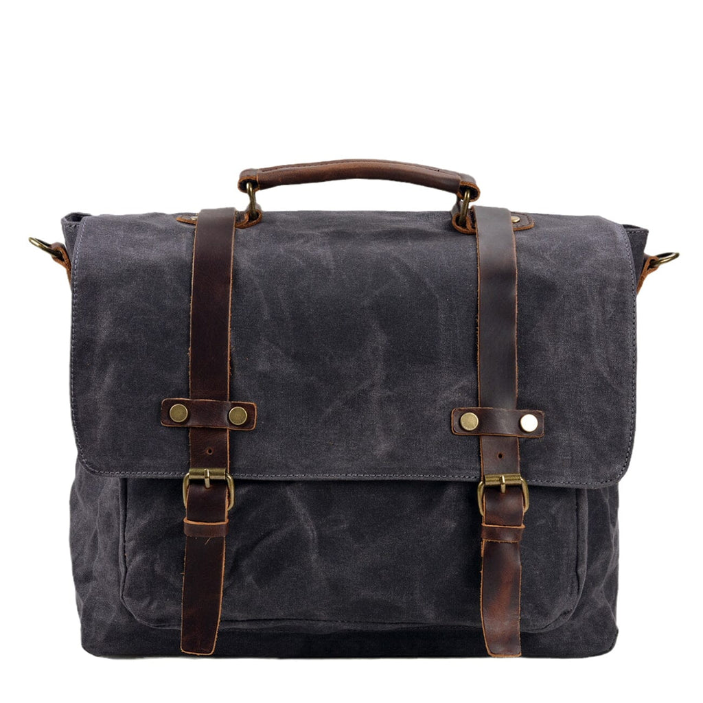 Canvas and Leather Messenger Bag | Wilder 