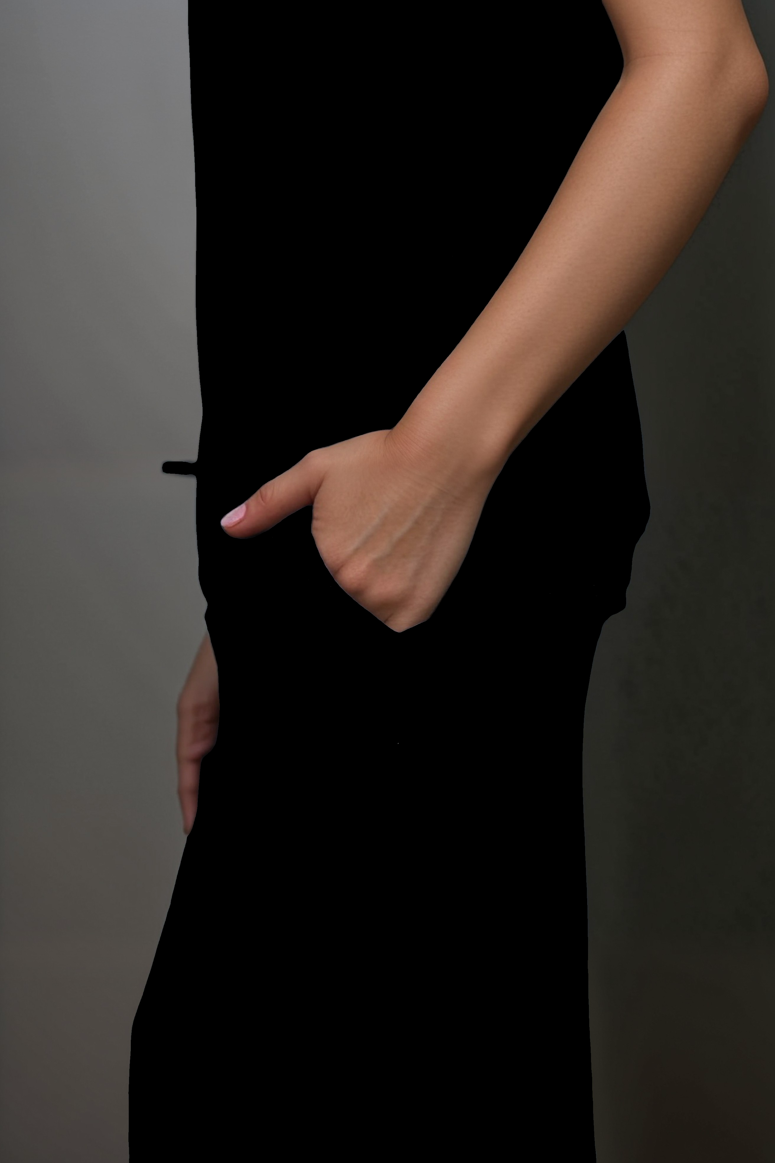 Two-piece capri pajama set in cotton-viscose – Jet Black