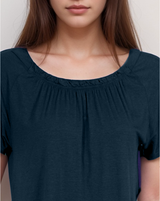 Two-piece cotton-viscose pajama set – Navy