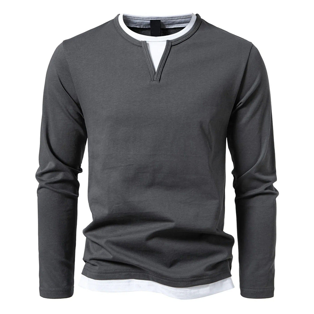 Eden™ | Casual Henley Long Sleeve Shirt