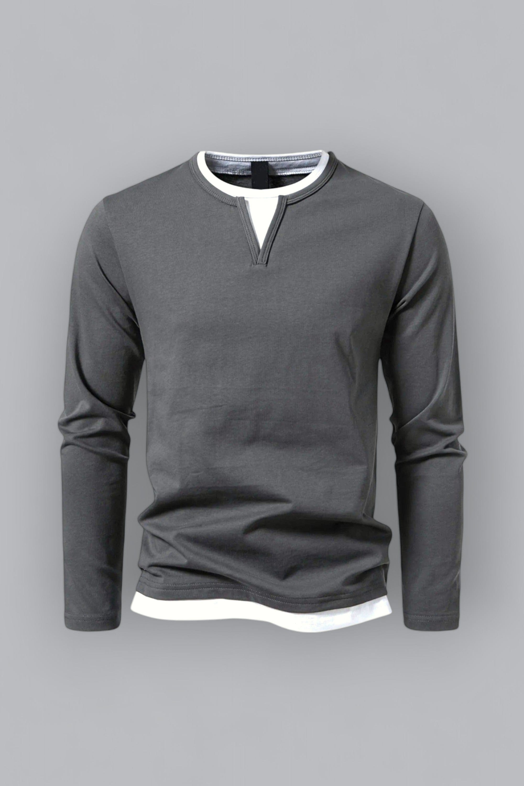 Eden™ | Casual Henley Long Sleeve Shirt
