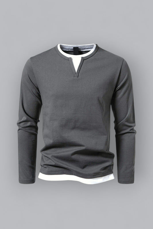 Eden™ | Casual Henley Long Sleeve Shirt