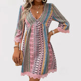 Lara | Stylish V-Neck Bohemian Dress