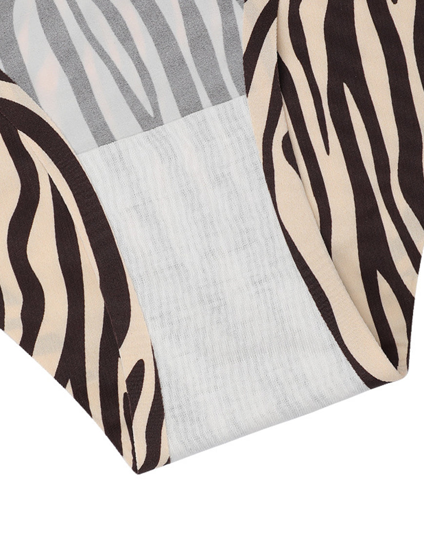 Losha Mid Waist Laser Cut Panty - ZEBRA