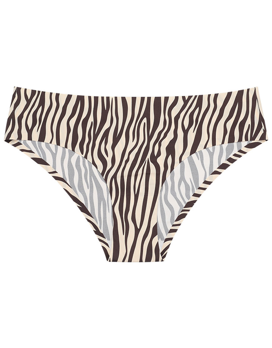 Losha Mid-Waist Laser-Cut Panty – Zebra