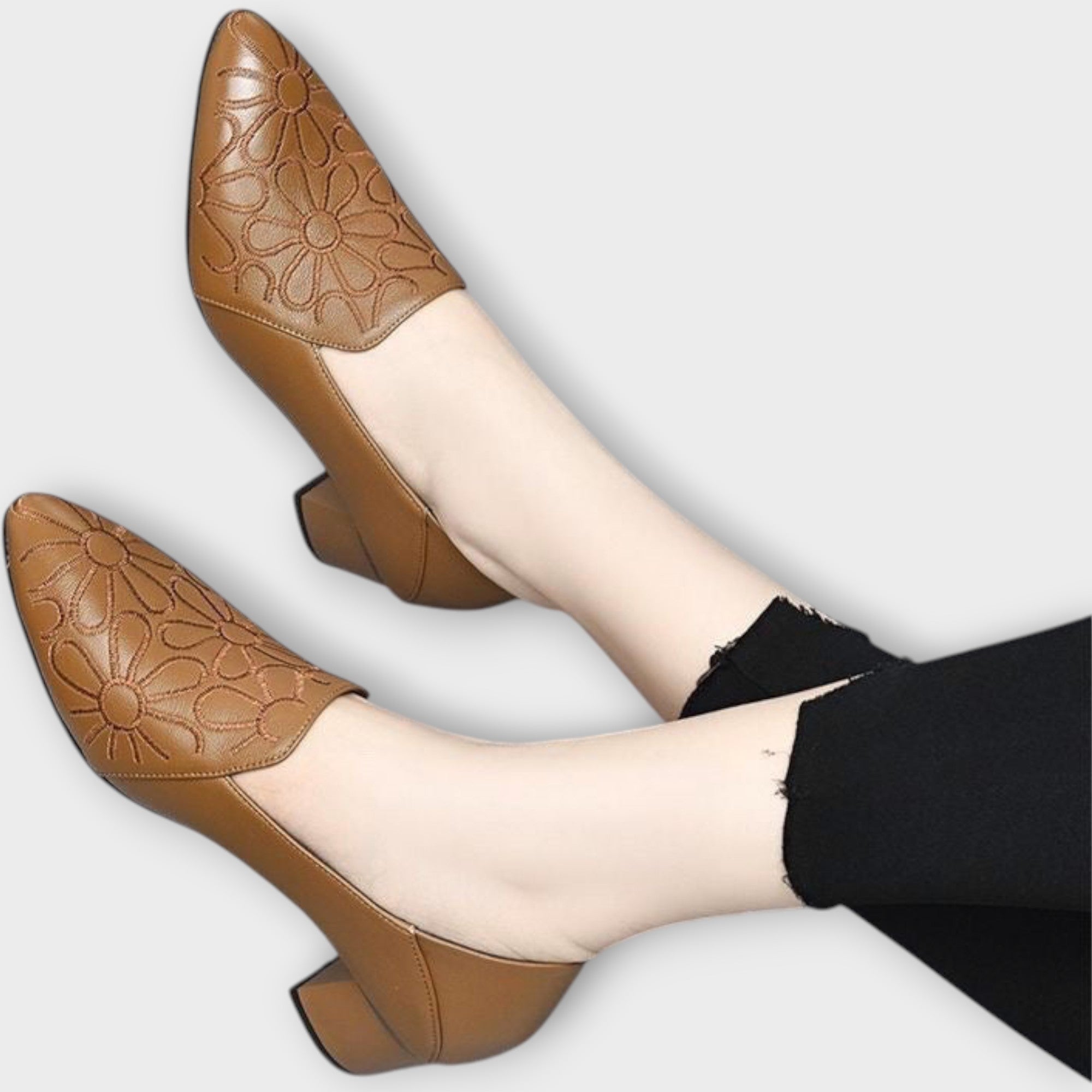 Seliora™ | Embossed Pattern Heels 