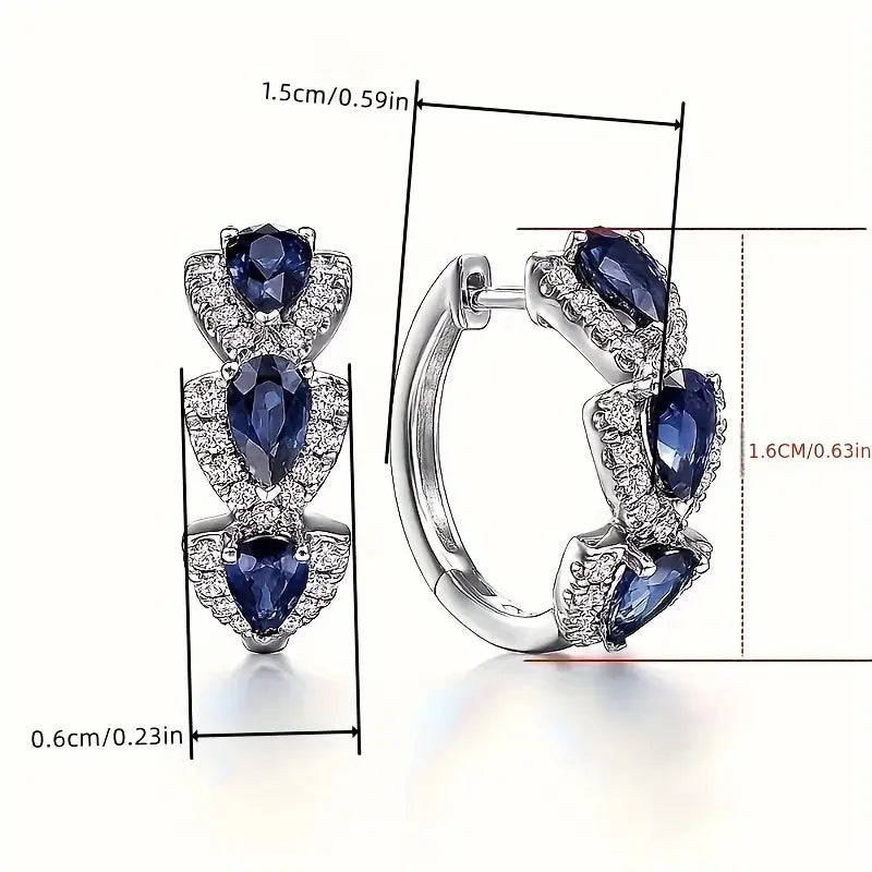 Royal | Sapphire Crest Earrings
