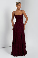 Francisa™ | Maxi dress with lace bodice