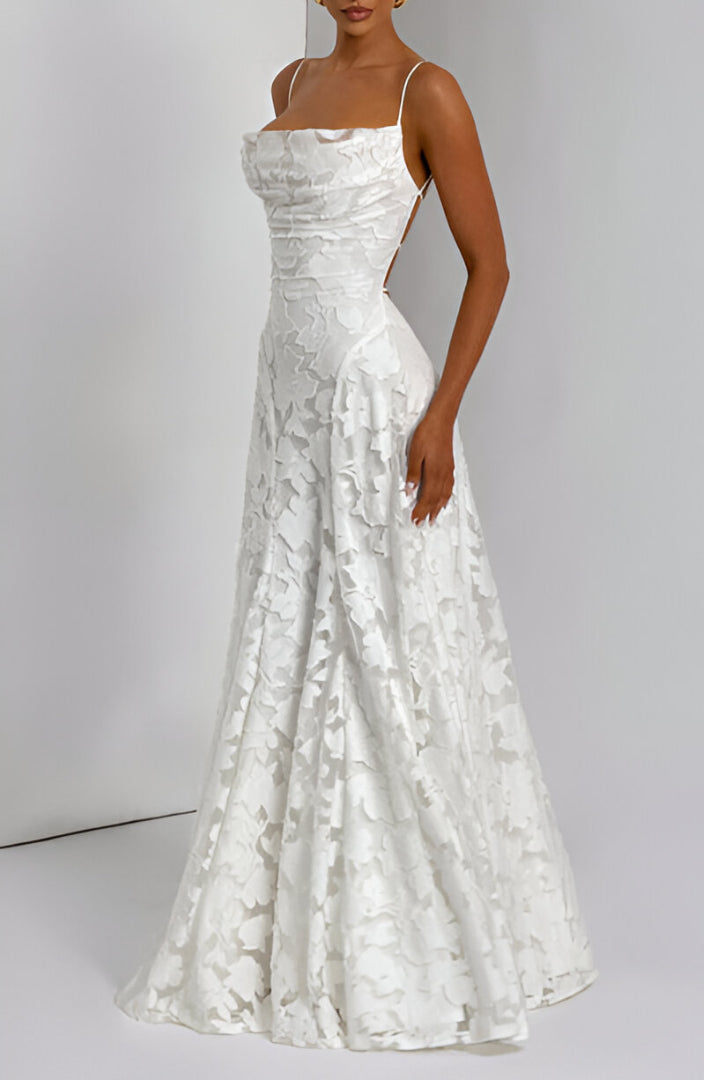 Francisa™ | Maxi dress with lace bodice