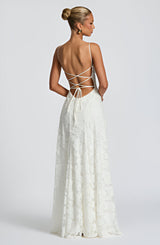 Francisa™ | Maxi dress with lace bodice