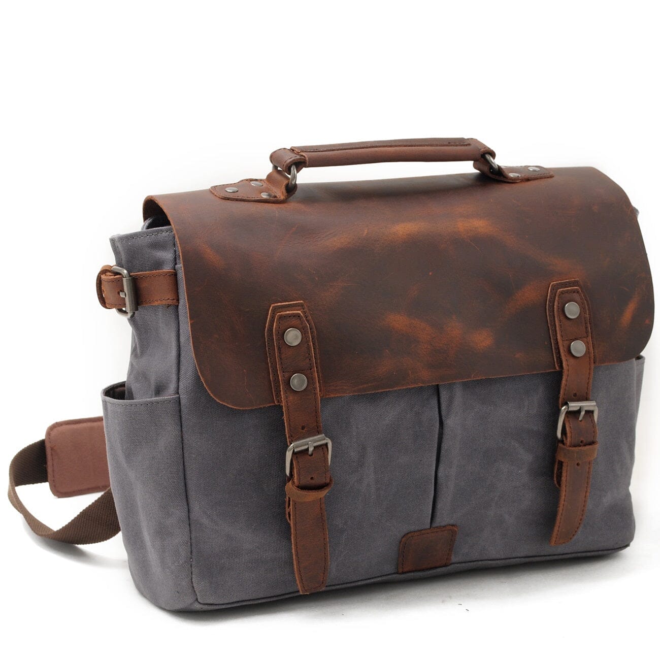 Canvas Crossbody Messenger Bag | Caius 