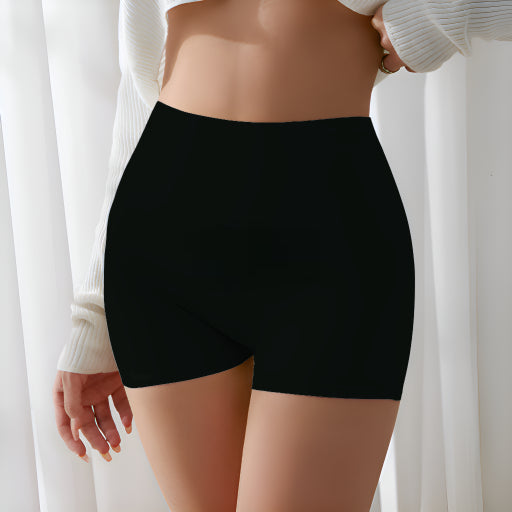 Losha High Waist Laser-Cut Boyshorts - Black