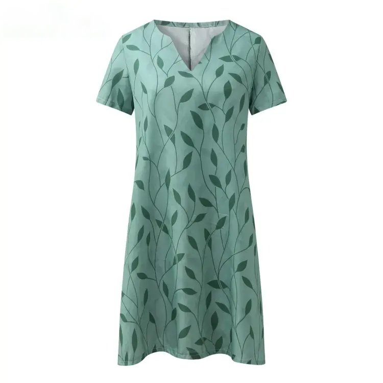 Liora™ | Soft Fit Patterned Midi Dress