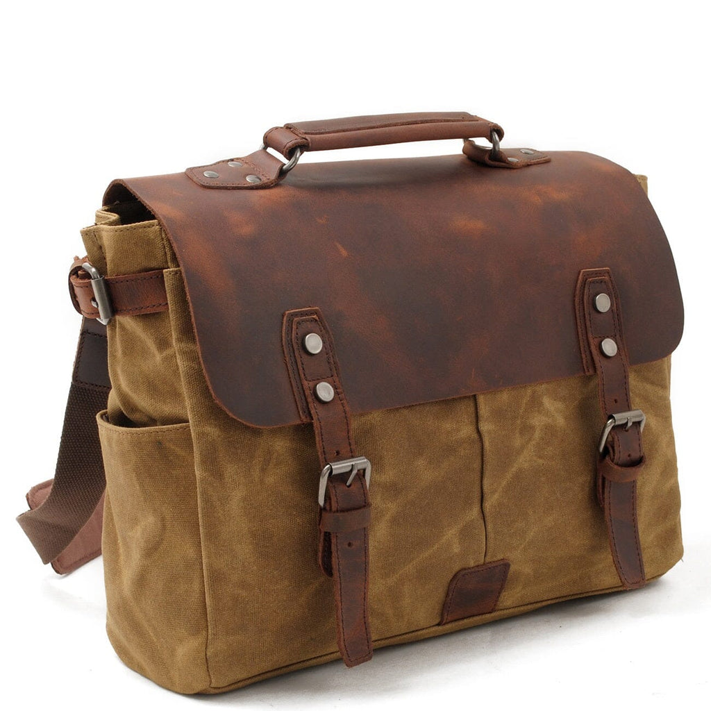 Canvas Crossbody Messenger Bag | Caius 