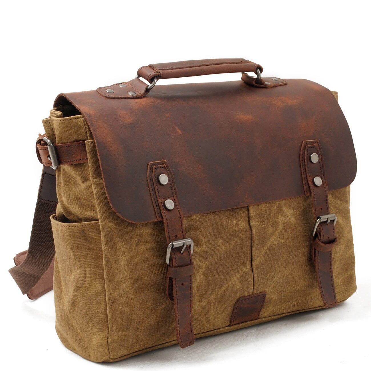 Canvas Crossbody Messenger Bag | Caius 