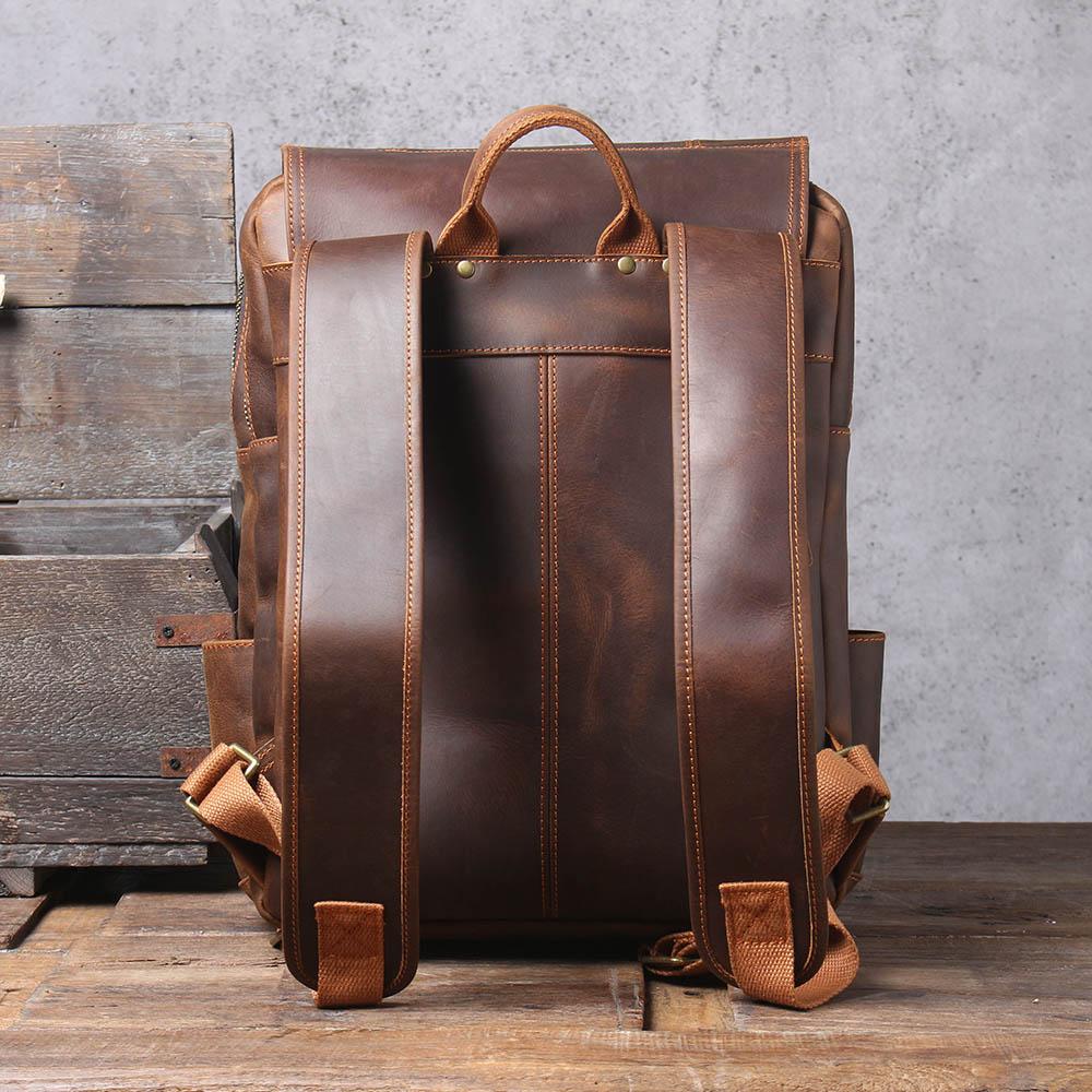 Stellan™ | Brauner Leder-Rucksack
