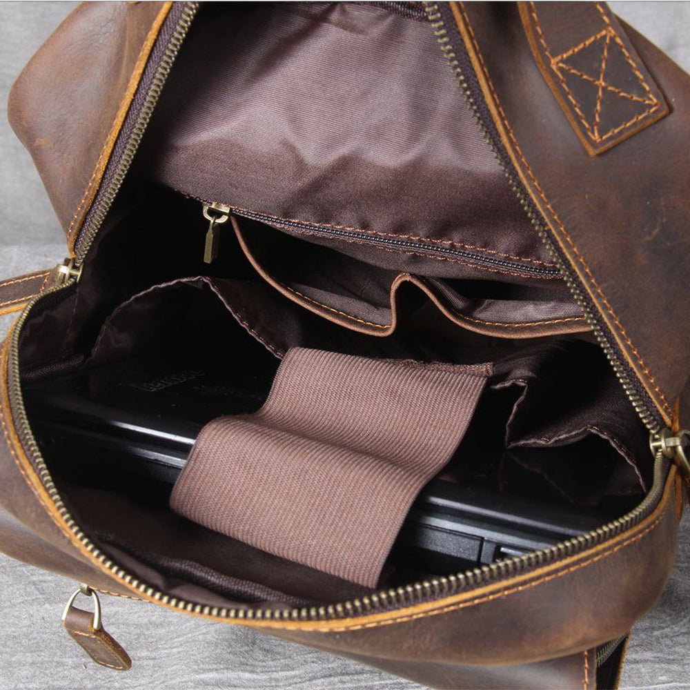 Corbinian™ | Hellbrauner Leder-Rucksack