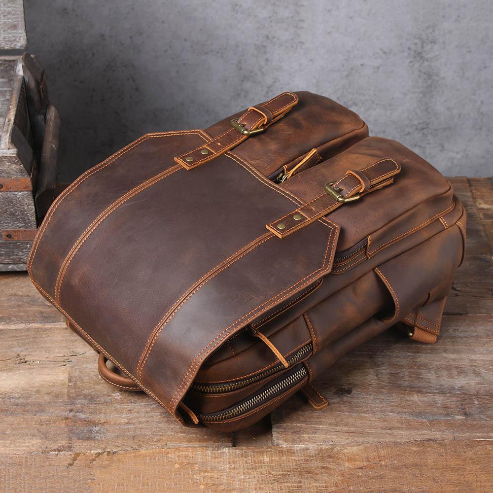 Stellan™ | Brauner Leder-Rucksack