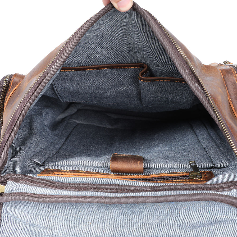 Leather Laptop Backpack | York 
