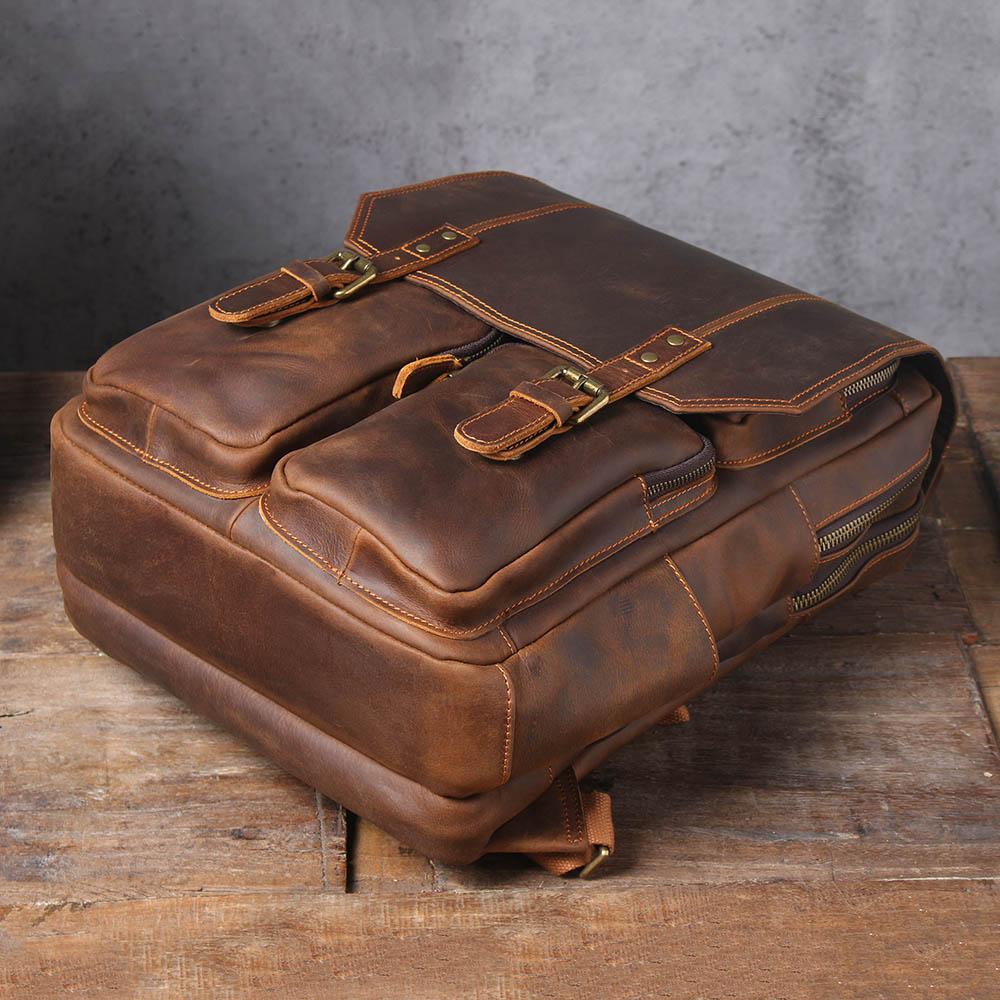 Stellan™ | Brauner Leder-Rucksack