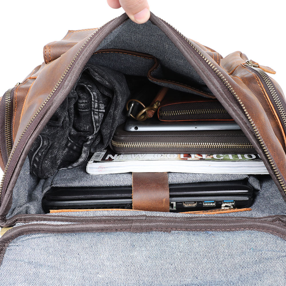 Leather Laptop Backpack | York 