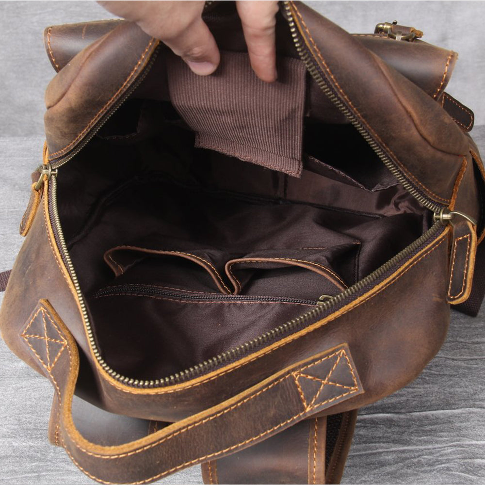 Corbinian™ | Hellbrauner Leder-Rucksack
