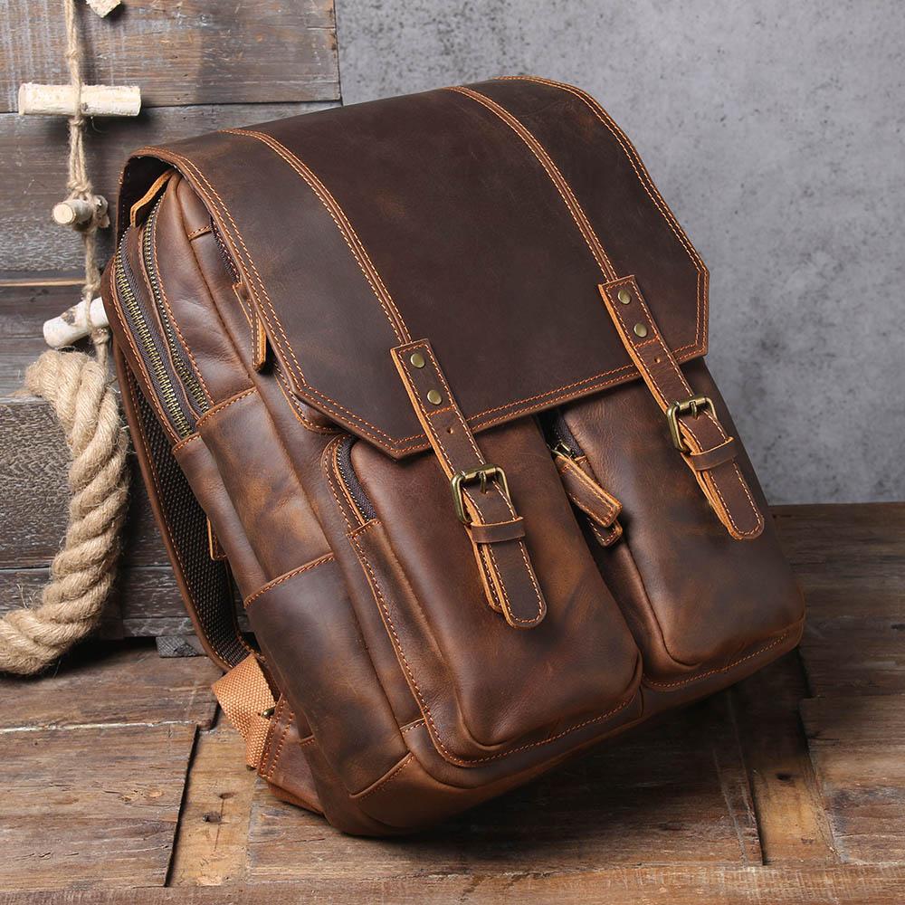 Stellan™ | Brauner Leder-Rucksack