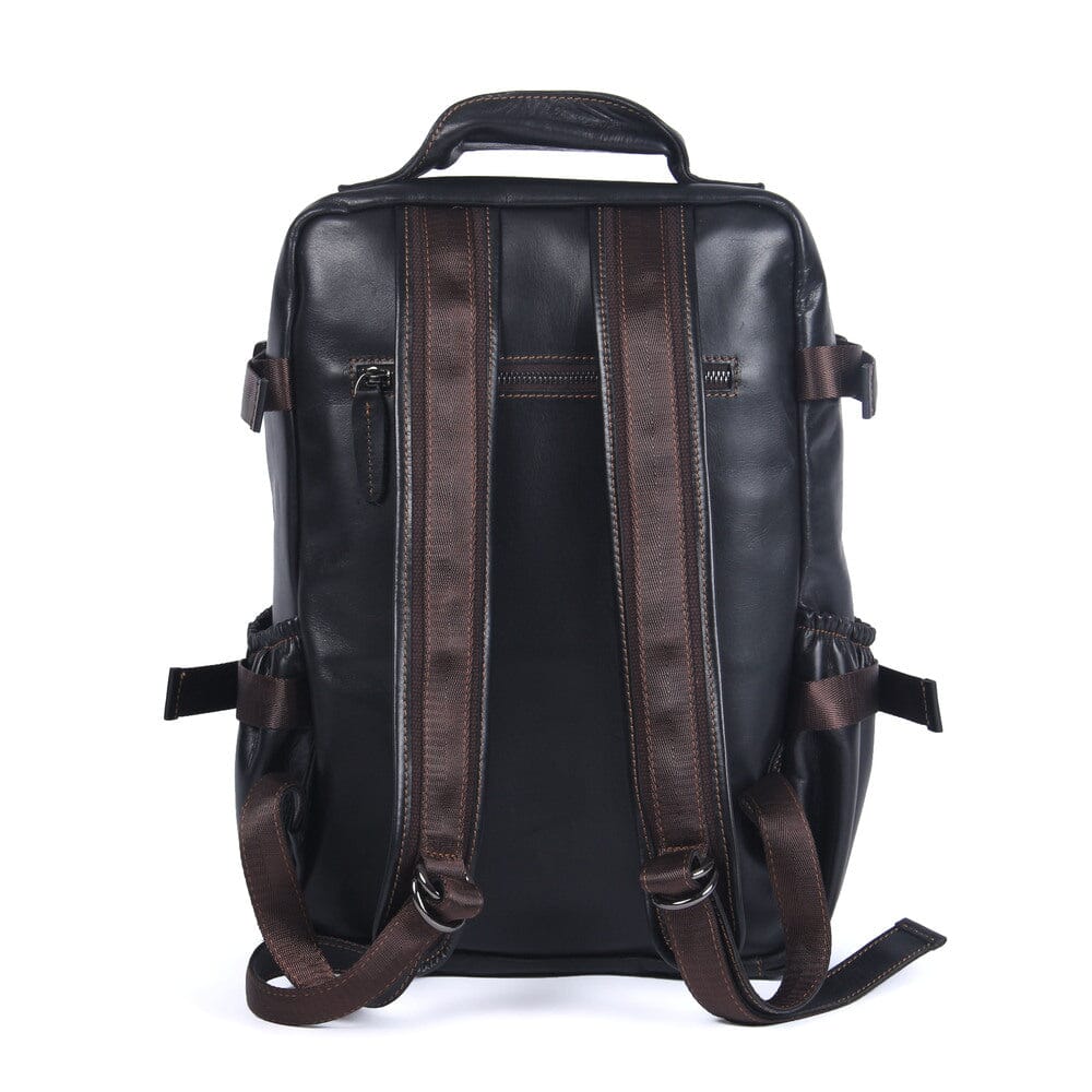 Lysander™ | Herren-Schwarzer-Leder-Rucksack