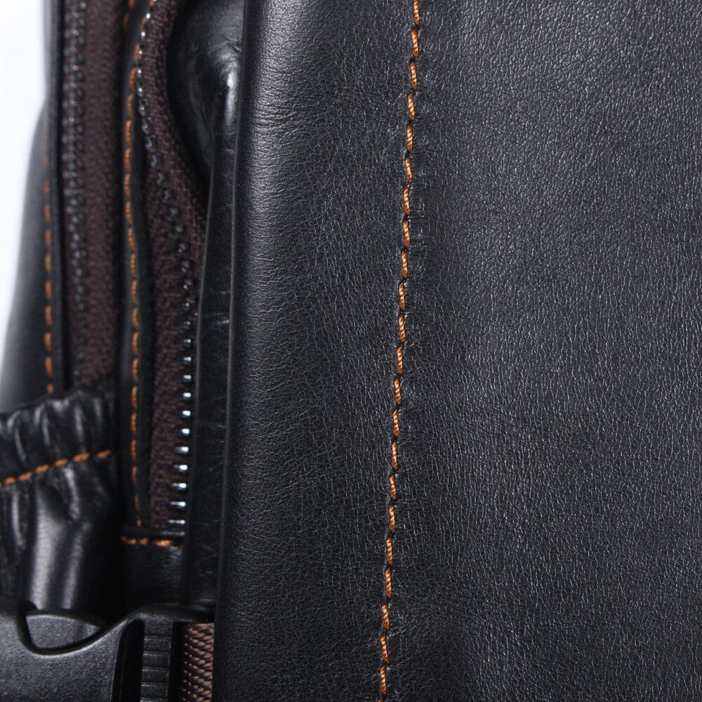Lysander™ | Herren-Schwarzer-Leder-Rucksack