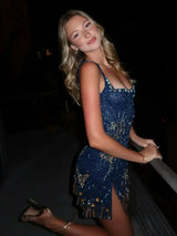 Bluvera™ | Blue mini dress